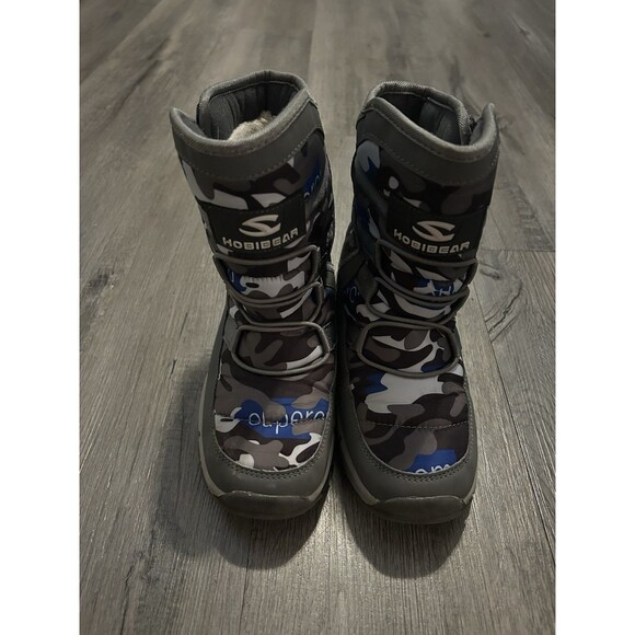 HOBIBEAR Youth Boys US Size 2 Snow Boots Waterproof Anti-Slip Gray AW3771 - Picture 1 of 7